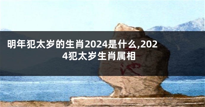 明年犯太岁的生肖2024是什么,2024犯太岁生肖属相