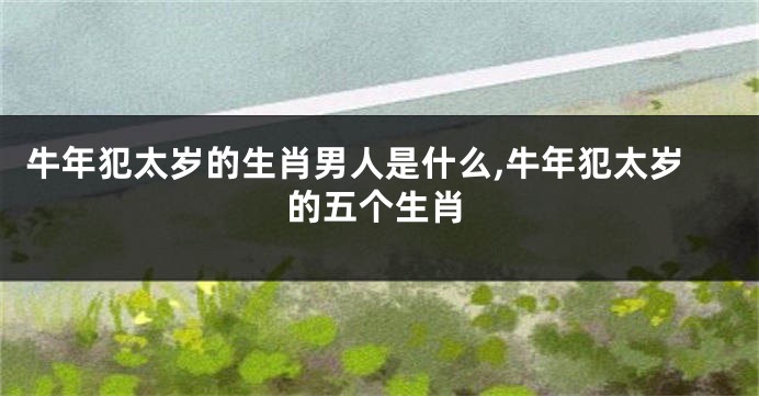 牛年犯太岁的生肖男人是什么,牛年犯太岁的五个生肖