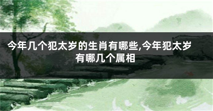 今年几个犯太岁的生肖有哪些,今年犯太岁有哪几个属相