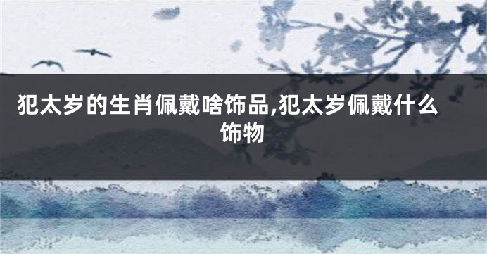 犯太岁的生肖佩戴啥饰品,犯太岁佩戴什么饰物