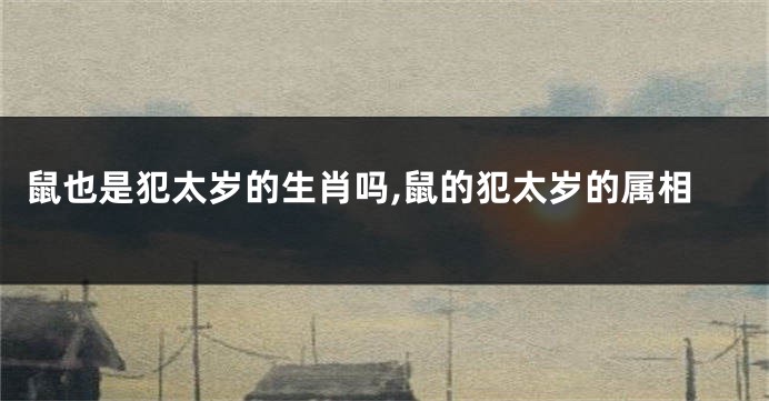 鼠也是犯太岁的生肖吗,鼠的犯太岁的属相