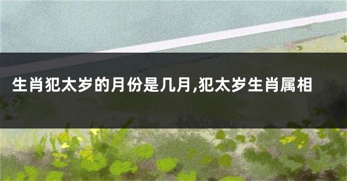 生肖犯太岁的月份是几月,犯太岁生肖属相