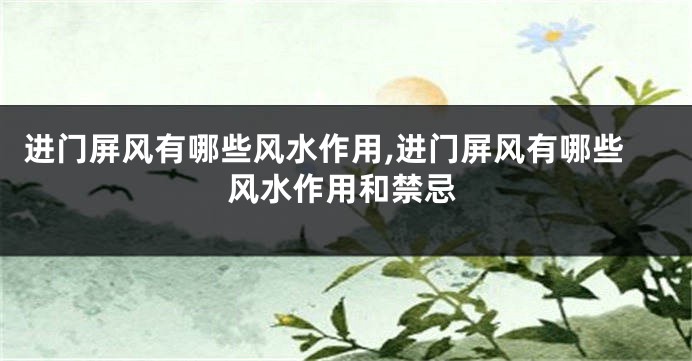 进门屏风有哪些风水作用,进门屏风有哪些风水作用和禁忌
