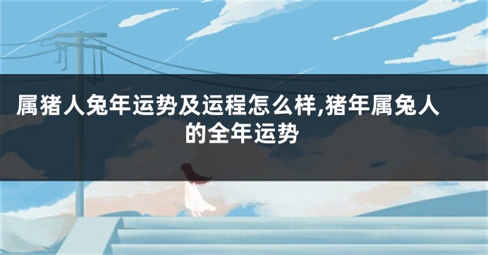 属猪人兔年运势及运程怎么样,猪年属兔人的全年运势