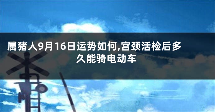 属猪人9月16日运势如何,宫颈活检后多久能骑电动车