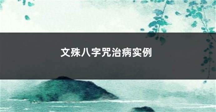 文殊八字咒治病实例