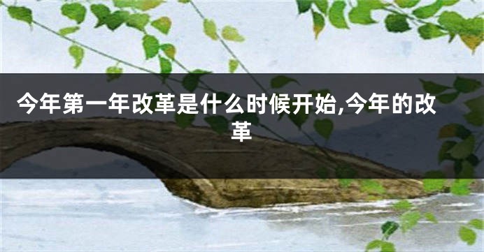 今年第一年改革是什么时候开始,今年的改革