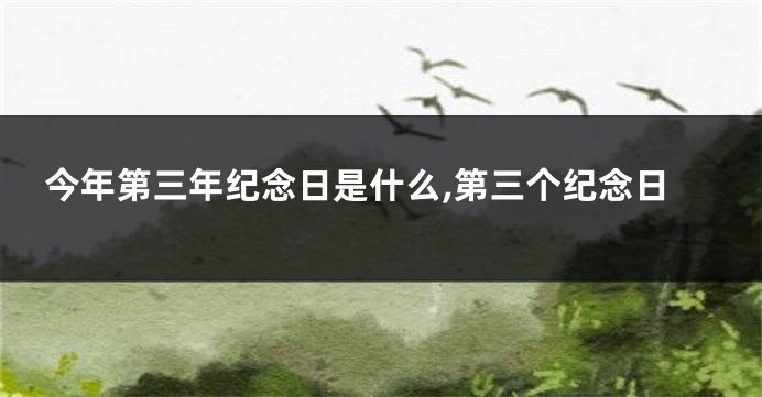 今年第三年纪念日是什么,第三个纪念日