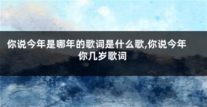 你说今年是哪年的歌词是什么歌,你说今年你几岁歌词