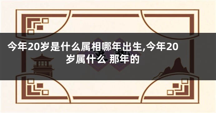 今年20岁是什么属相哪年出生,今年20岁属什么 那年的
