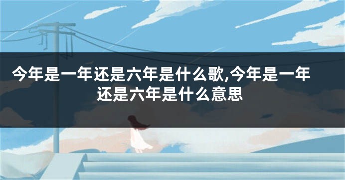 今年是一年还是六年是什么歌,今年是一年还是六年是什么意思