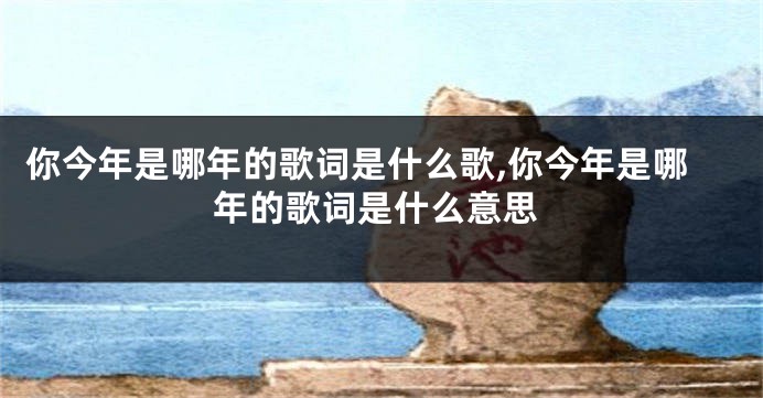 你今年是哪年的歌词是什么歌,你今年是哪年的歌词是什么意思