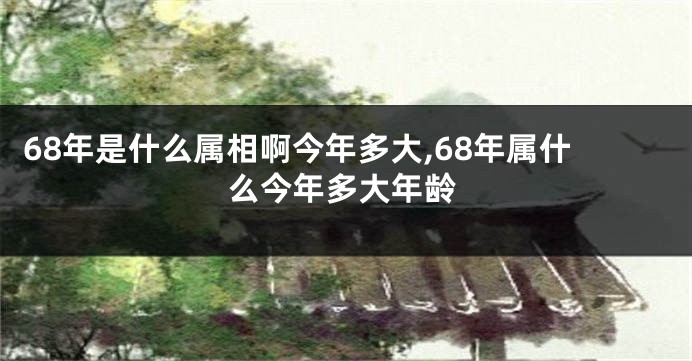 68年是什么属相啊今年多大,68年属什么今年多大年龄