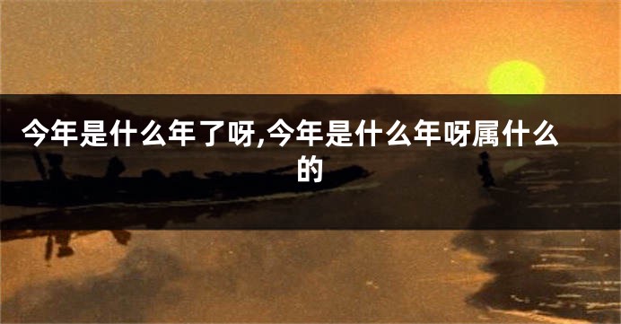 今年是什么年了呀,今年是什么年呀属什么的
