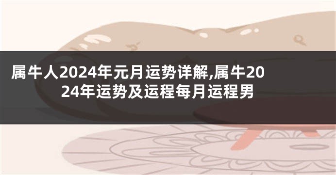 属牛人2024年元月运势详解,属牛2024年运势及运程每月运程男