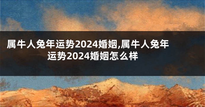 属牛人兔年运势2024婚姻,属牛人兔年运势2024婚姻怎么样