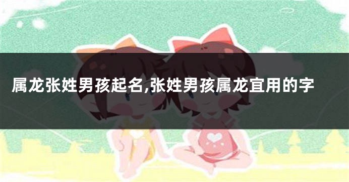 属龙张姓男孩起名,张姓男孩属龙宜用的字