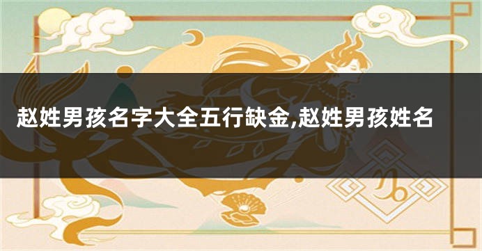 赵姓男孩名字大全五行缺金,赵姓男孩姓名