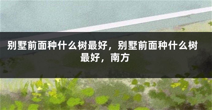 别墅前面种什么树最好,别墅前面种什么树最好,南方