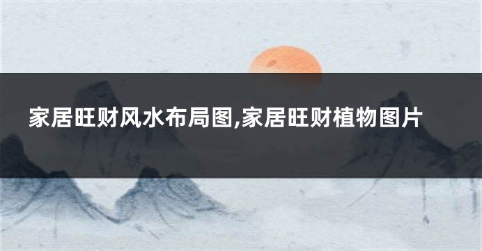 家居旺财风水布局图,家居旺财植物图片