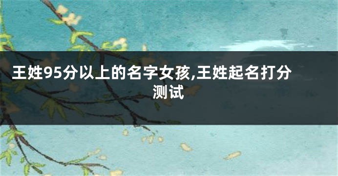 王姓95分以上的名字女孩,王姓起名打分测试