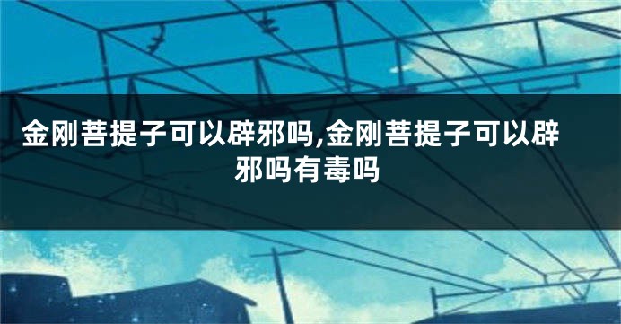 金刚菩提子可以辟邪吗,金刚菩提子可以辟邪吗有毒吗