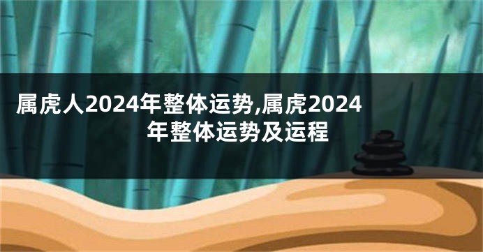 属虎人2024年整体运势,属虎2024年整体运势及运程