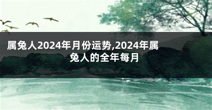 属兔人2024年月份运势,2024年属兔人的全年每月