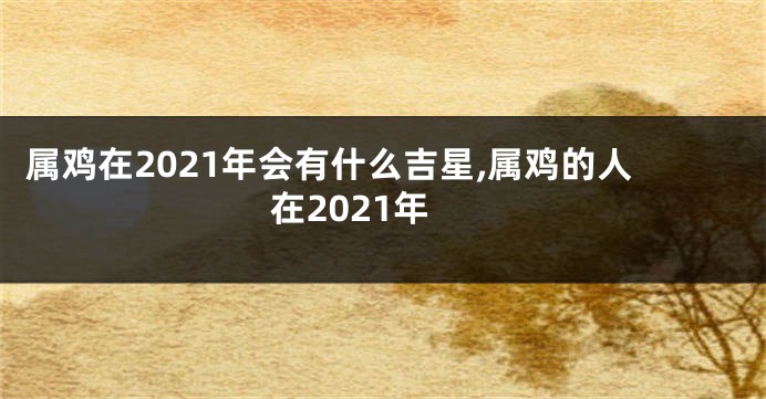 属鸡在2021年会有什么吉星,属鸡的人在2021年