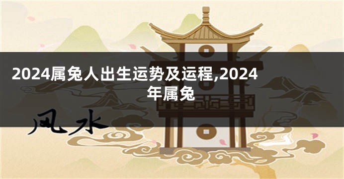 2024属兔人出生运势及运程,2024年属兔