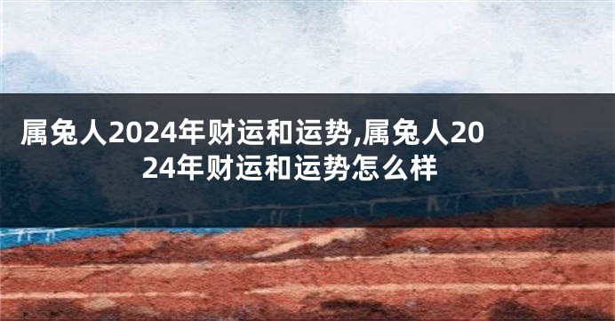 属兔人2024年财运和运势,属兔人2024年财运和运势怎么样