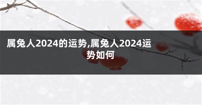 属兔人2024的运势,属兔人2024运势如何