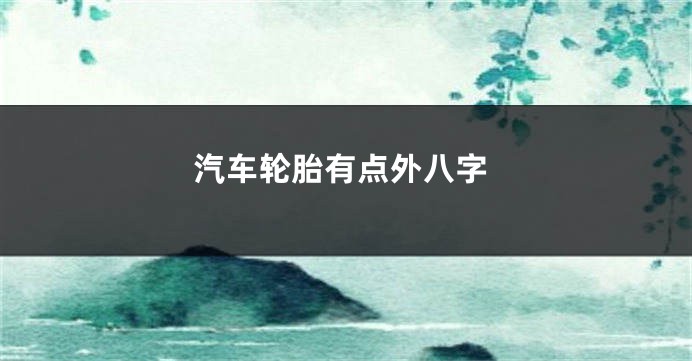 汽车轮胎有点外八字