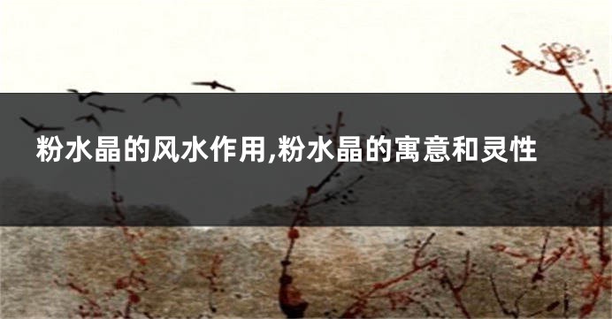 粉水晶的风水作用,粉水晶的寓意和灵性