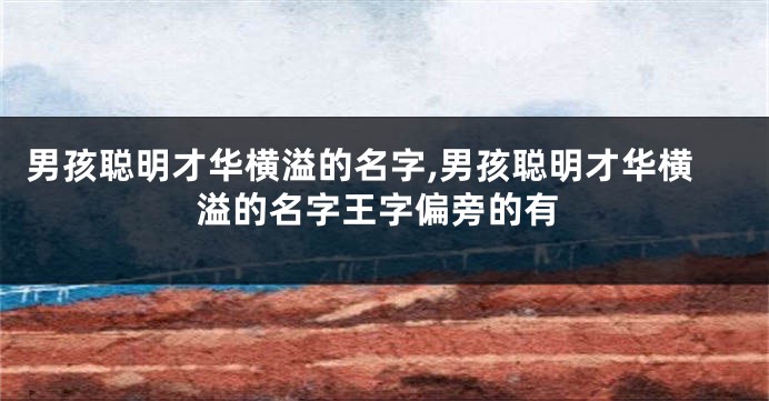 男孩聪明才华横溢的名字,男孩聪明才华横溢的名字王字偏旁的有