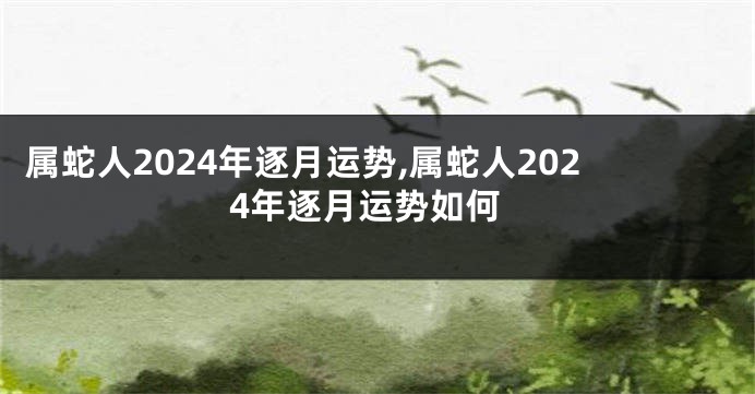 属蛇人2024年逐月运势,属蛇人2024年逐月运势如何