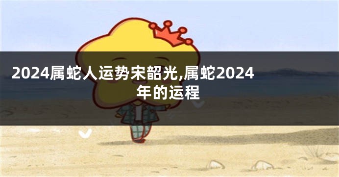2024属蛇人运势宋韶光,属蛇2024年的运程
