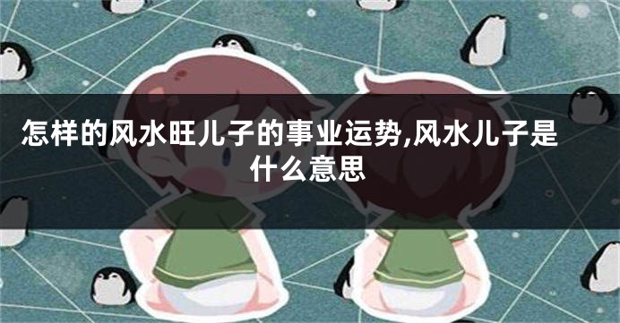 怎样的风水旺儿子的事业运势,风水儿子是什么意思