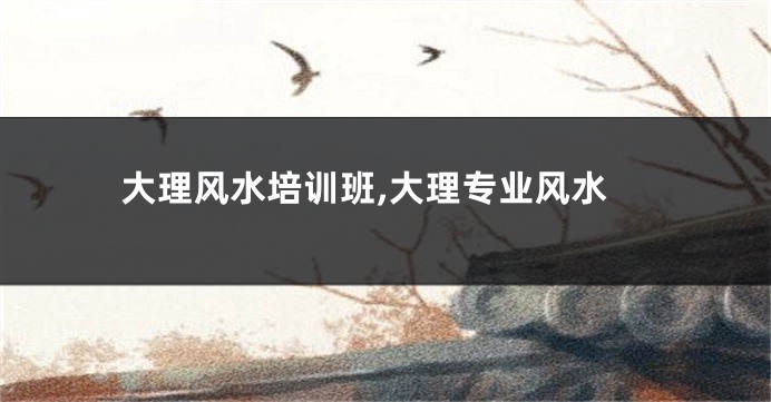 大理风水培训班,大理专业风水