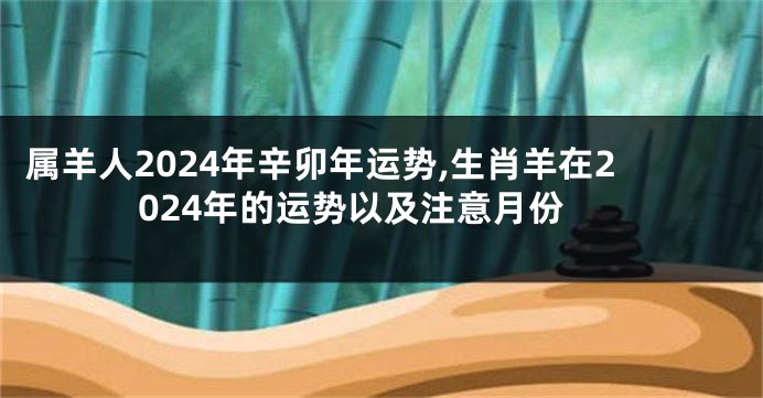 属羊人2024年辛卯年运势,生肖羊在2024年的运势以及注意月份