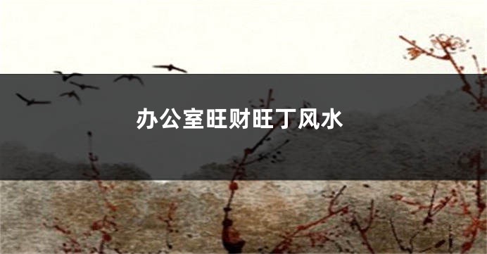 办公室旺财旺丁风水