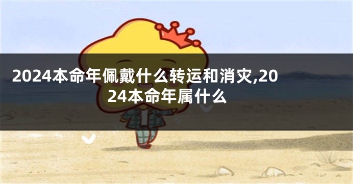 2024本命年佩戴什么转运和消灾,2024本命年属什么