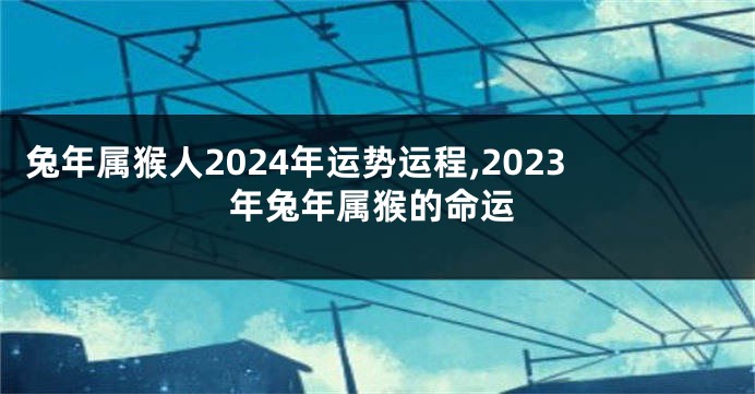 兔年属猴人2024年运势运程,2023年兔年属猴的命运