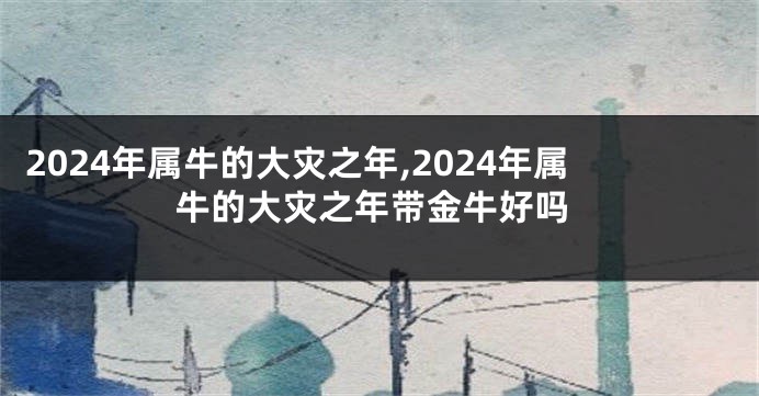 2024年属牛的大灾之年,2024年属牛的大灾之年带金牛好吗