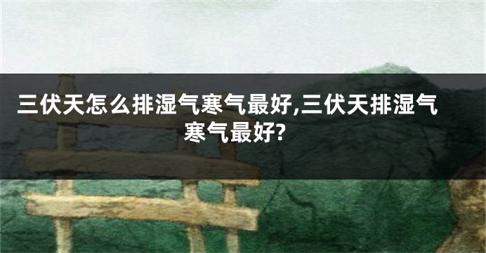 三伏天怎么排湿气寒气最好,三伏天排湿气寒气最好?