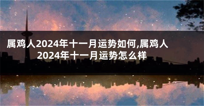 属鸡人2024年十一月运势如何,属鸡人2024年十一月运势怎么样