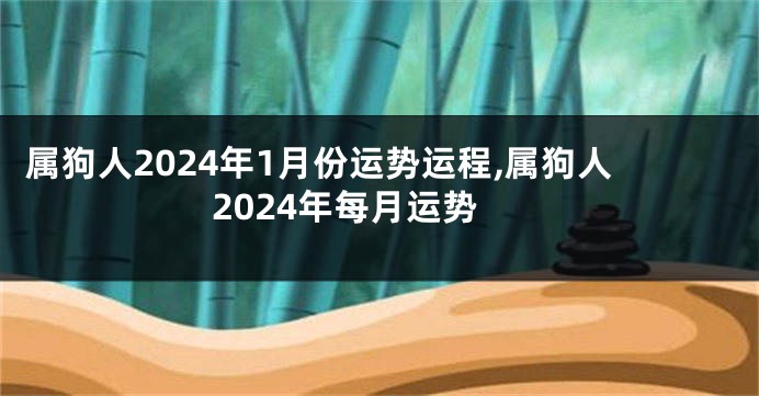 属狗人2024年1月份运势运程,属狗人2024年每月运势