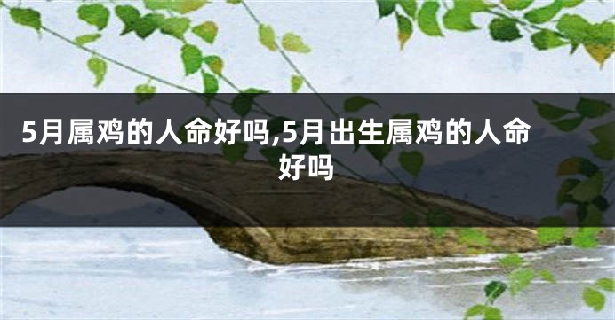 5月属鸡的人命好吗,5月出生属鸡的人命好吗