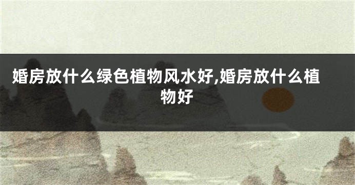 婚房放什么绿色植物风水好,婚房放什么植物好