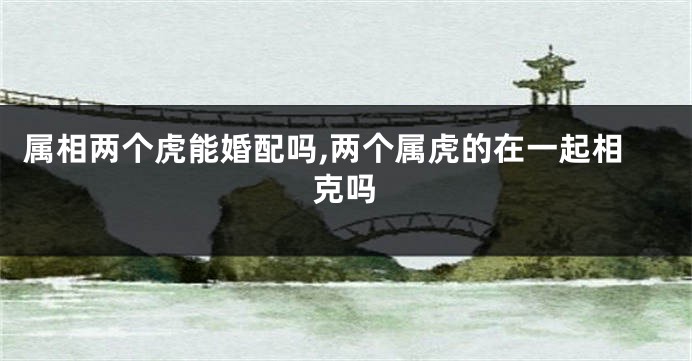 属相两个虎能婚配吗,两个属虎的在一起相克吗